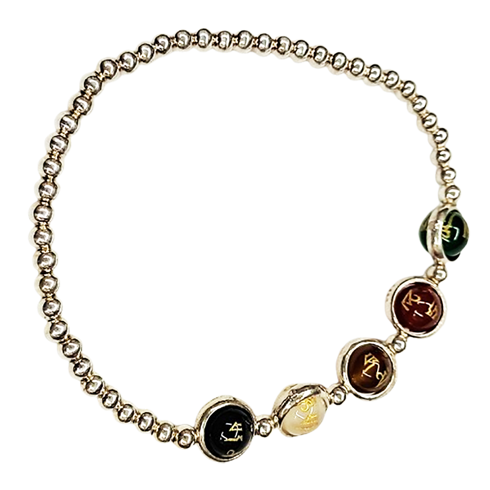 六字五行珠6mm純銀925珠3mm手鍊【十方】145534