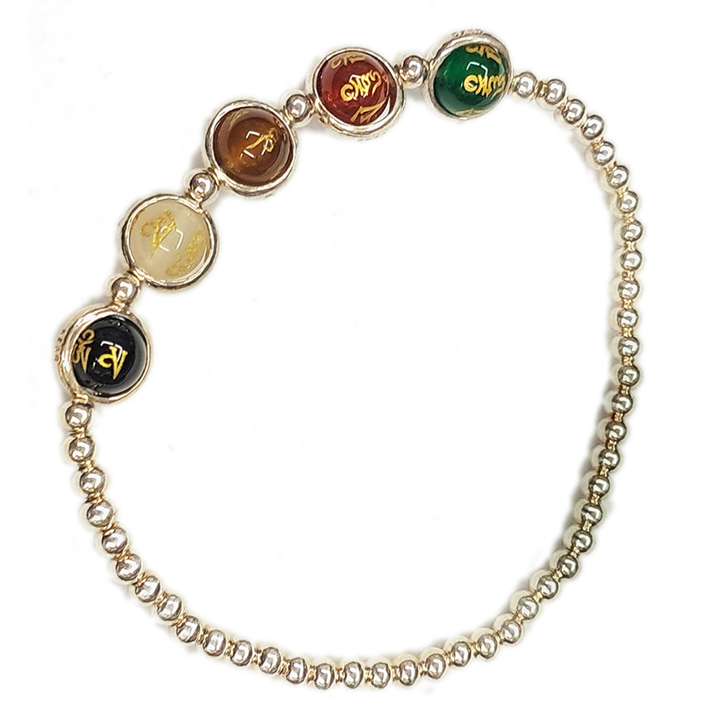 六字五行珠6mm純銀925珠3mm手鍊【十方】145534