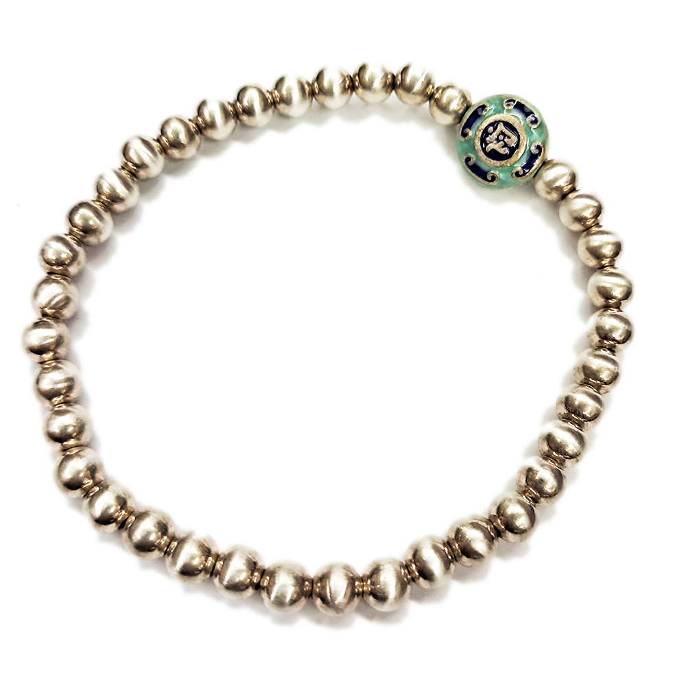 嗡+純銀925手珠5mm【十方】141303