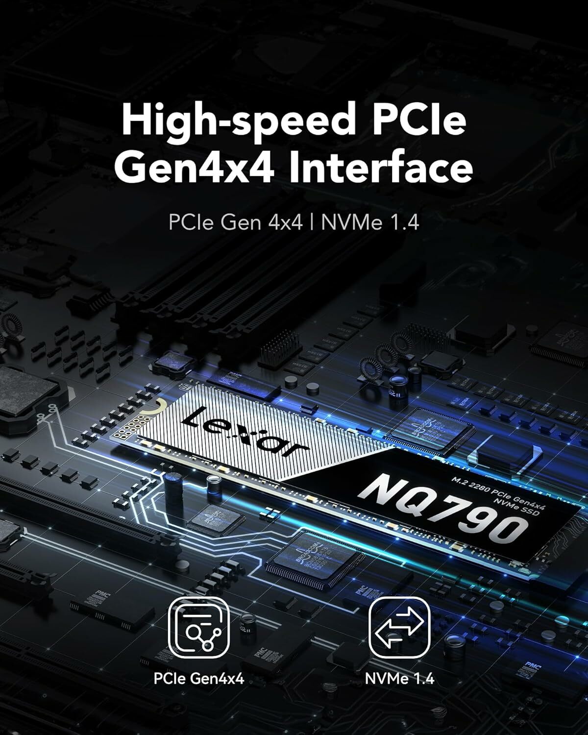Lexar NQ790 NVMe SSD M.2 2280 NVMe PCIe 4.0 Gen4x4 固態硬碟