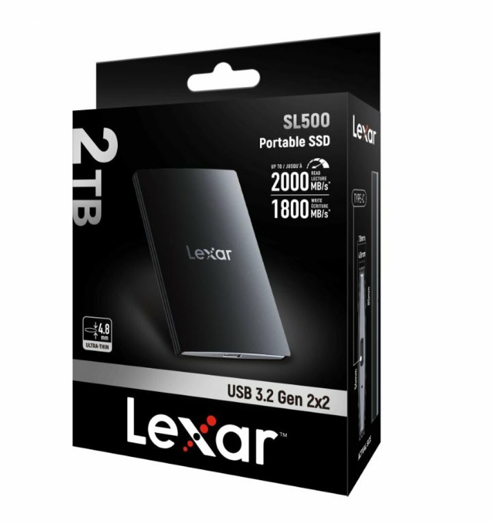 Lexar SL500 Portable SSD 2000MB/s,USB-C行動固態硬碟