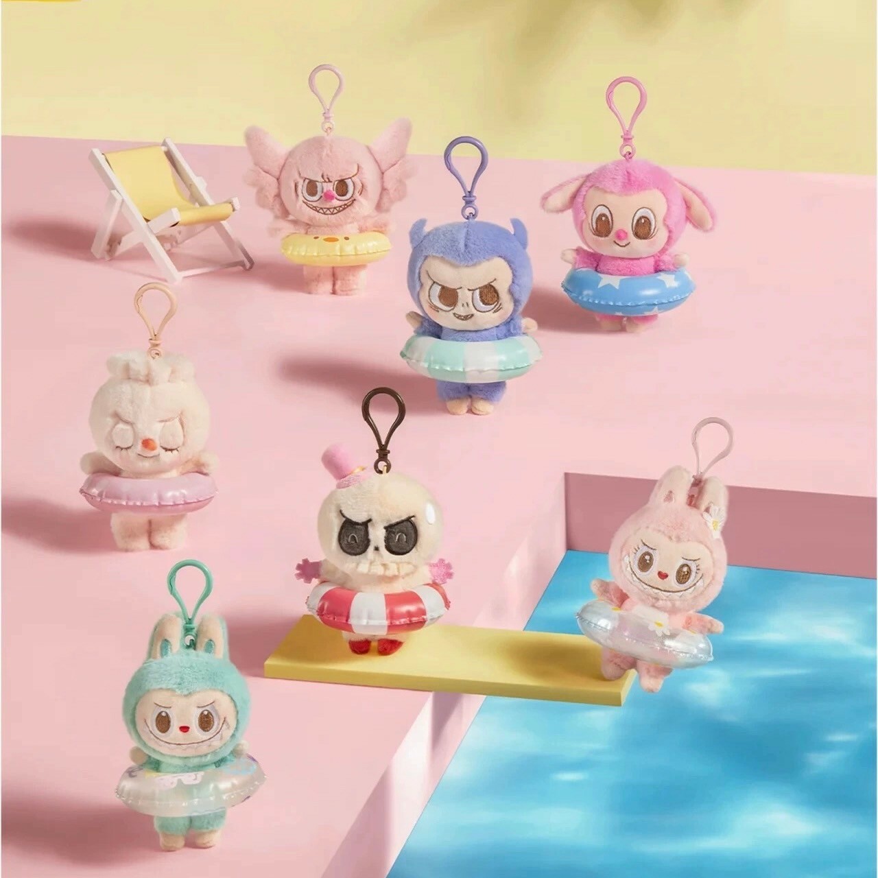 POP MART 泡泡瑪特 THE MONSTERS 派對系列 絨毛 吊飾 盲選盒 盲盒 -泡泡瑪特城市樂園