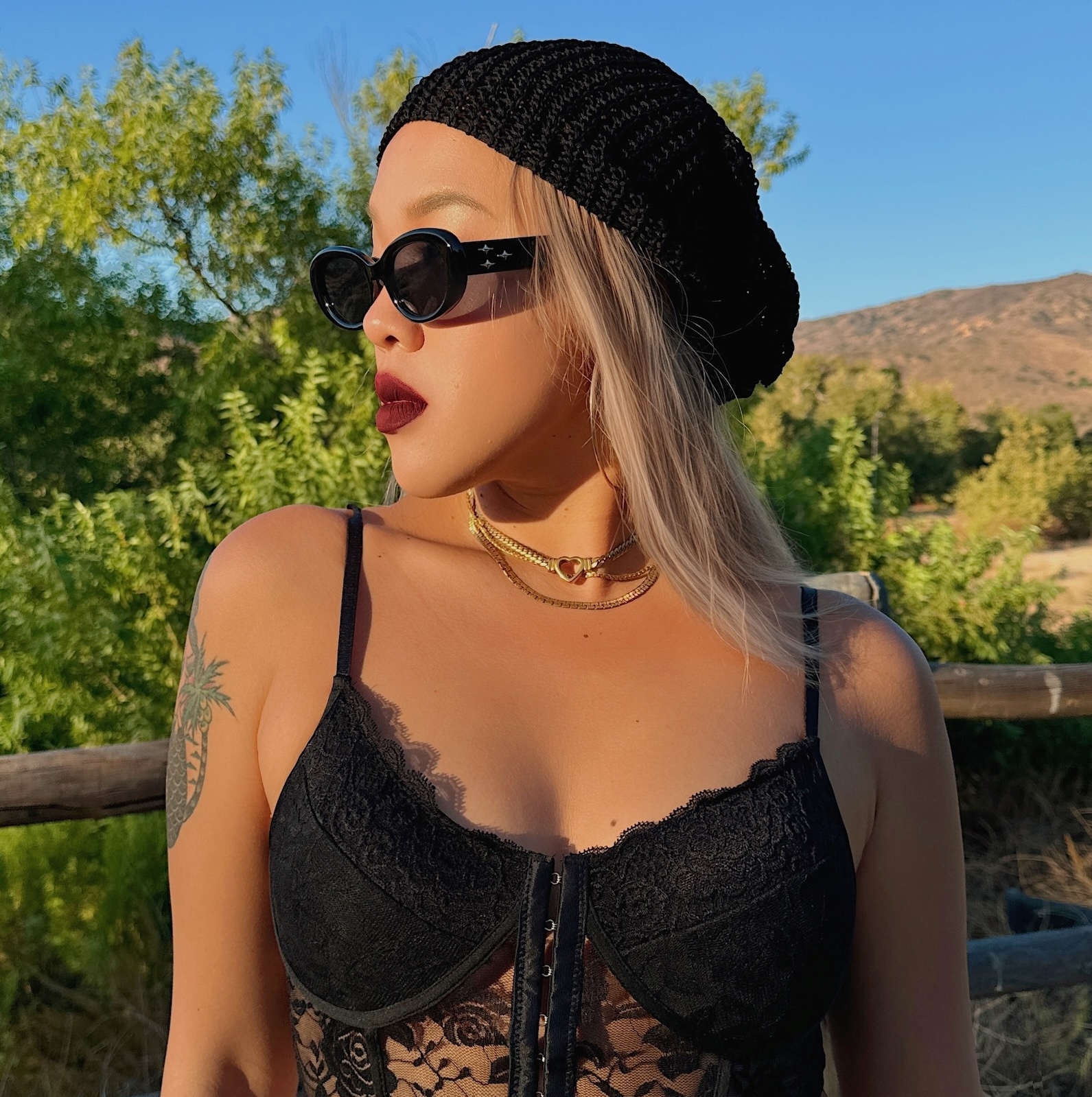 針織慵懶感推推帽(2色)