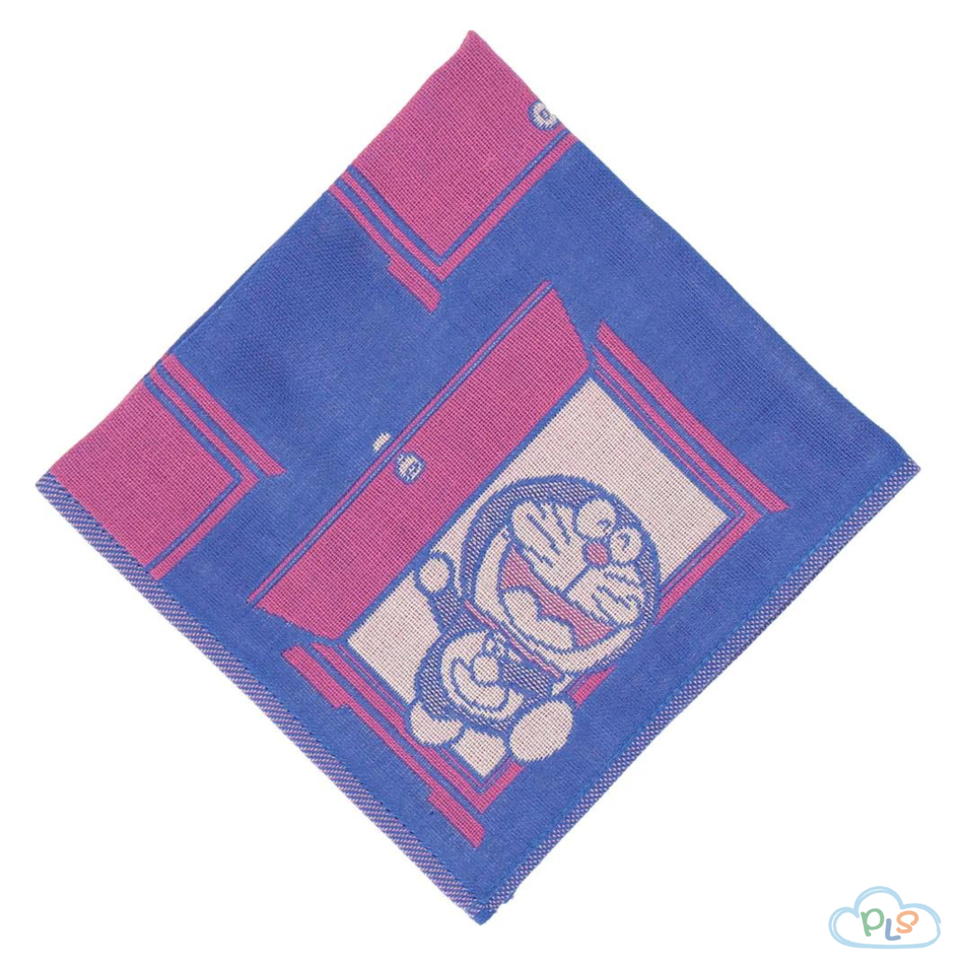 現貨 三重紗布手帕 #014b 藍色 多啦A夢 Kawabe #20784