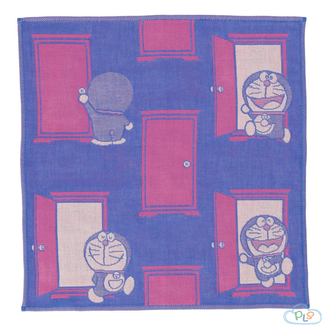 現貨 三重紗布手帕 #014b 藍色 多啦A夢 Kawabe #20784