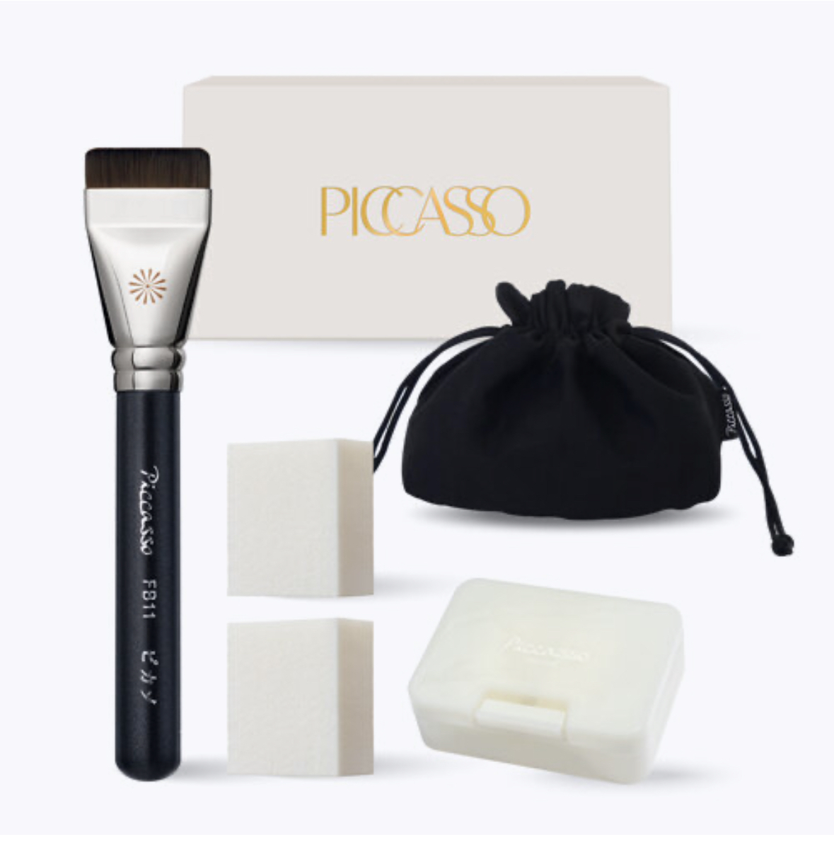《現貨》PICCASSO FB11 Spatula Brush + Sponge 2 P with Bag  Set