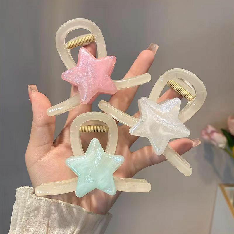 [2 FOR RM10] Vibrant Sweet Acetate Star Hair Claw