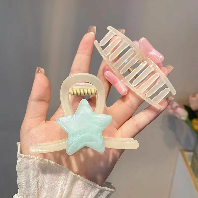[2 FOR RM10] Vibrant Sweet Acetate Star Hair Claw