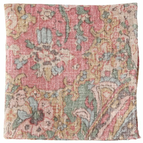 Paisley  亞麻手巾_粉色