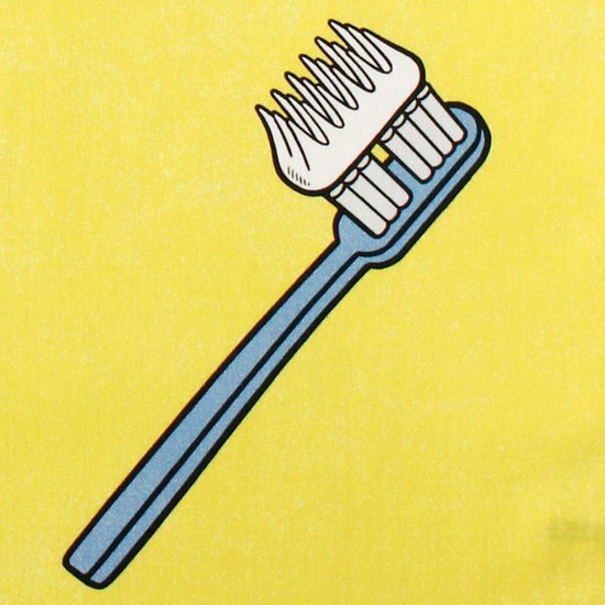 akeuma 插畫手巾_牙刷