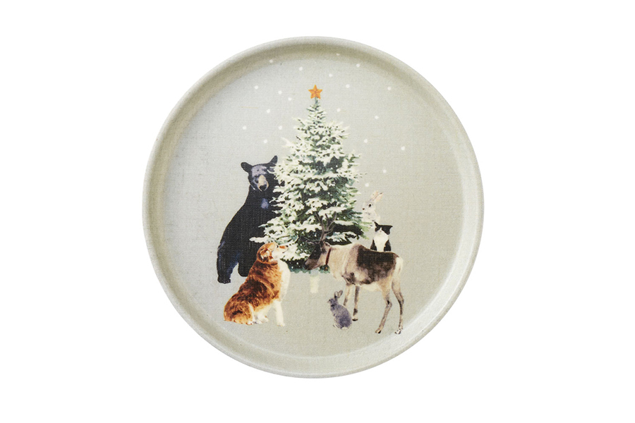 fog linen work - 荻原美里 / 亞麻面托盤 / HOLIDAY