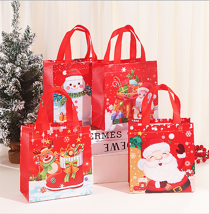 聖誕節覆膜禮品袋 23*22*11CM MC1134