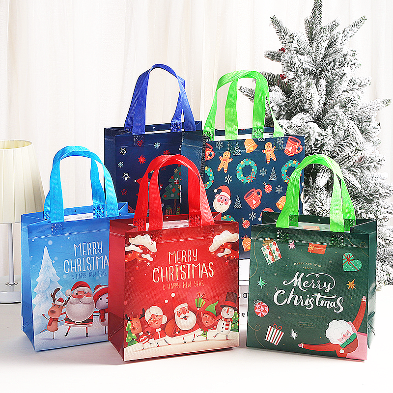 聖誕節覆膜禮品袋23*22*11CM MC1131