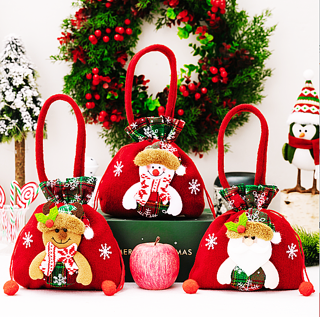 聖誕節加厚絨布禮物袋 20*22cm MC3344