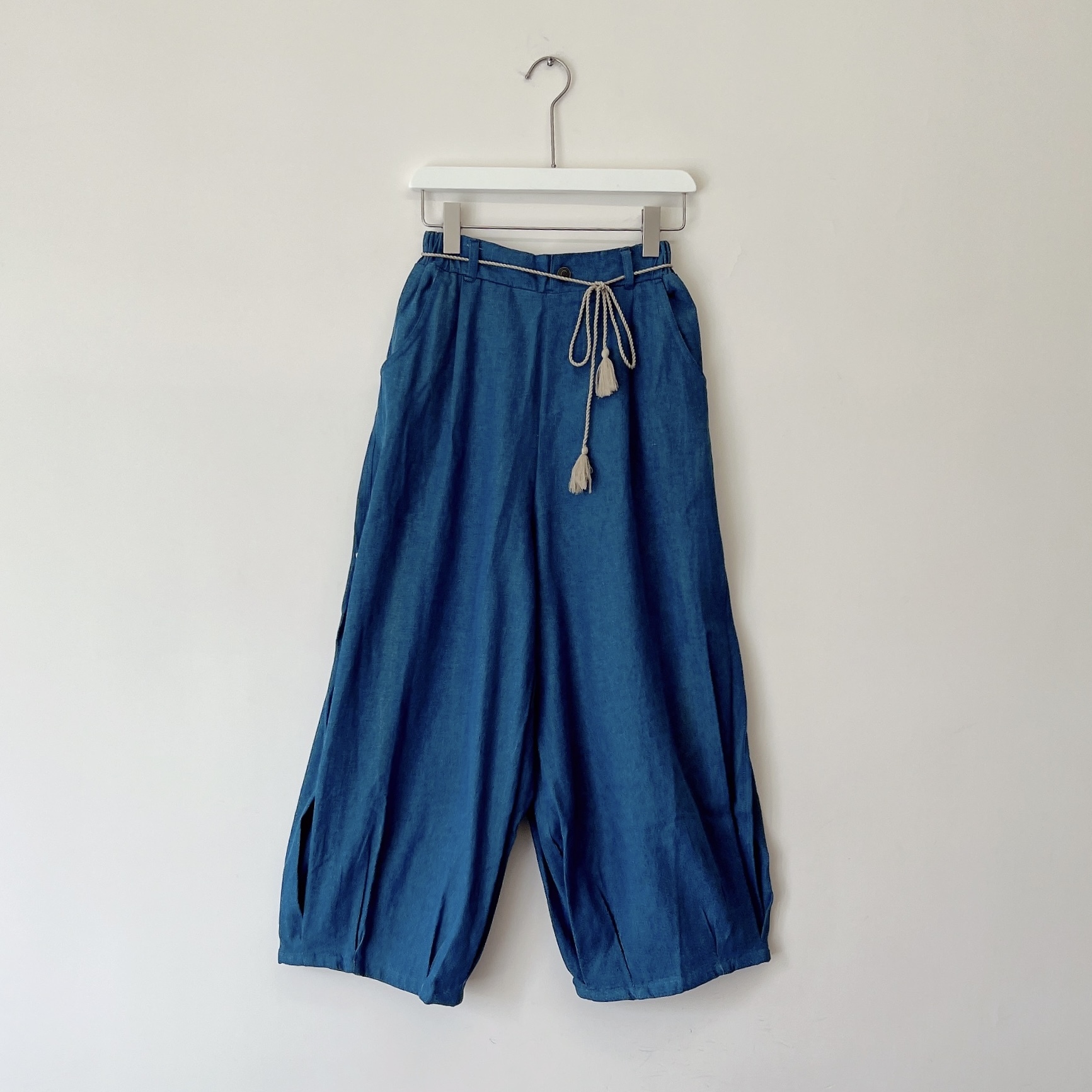 現貨 | 小流蘇半橡筋腰寬腳褲