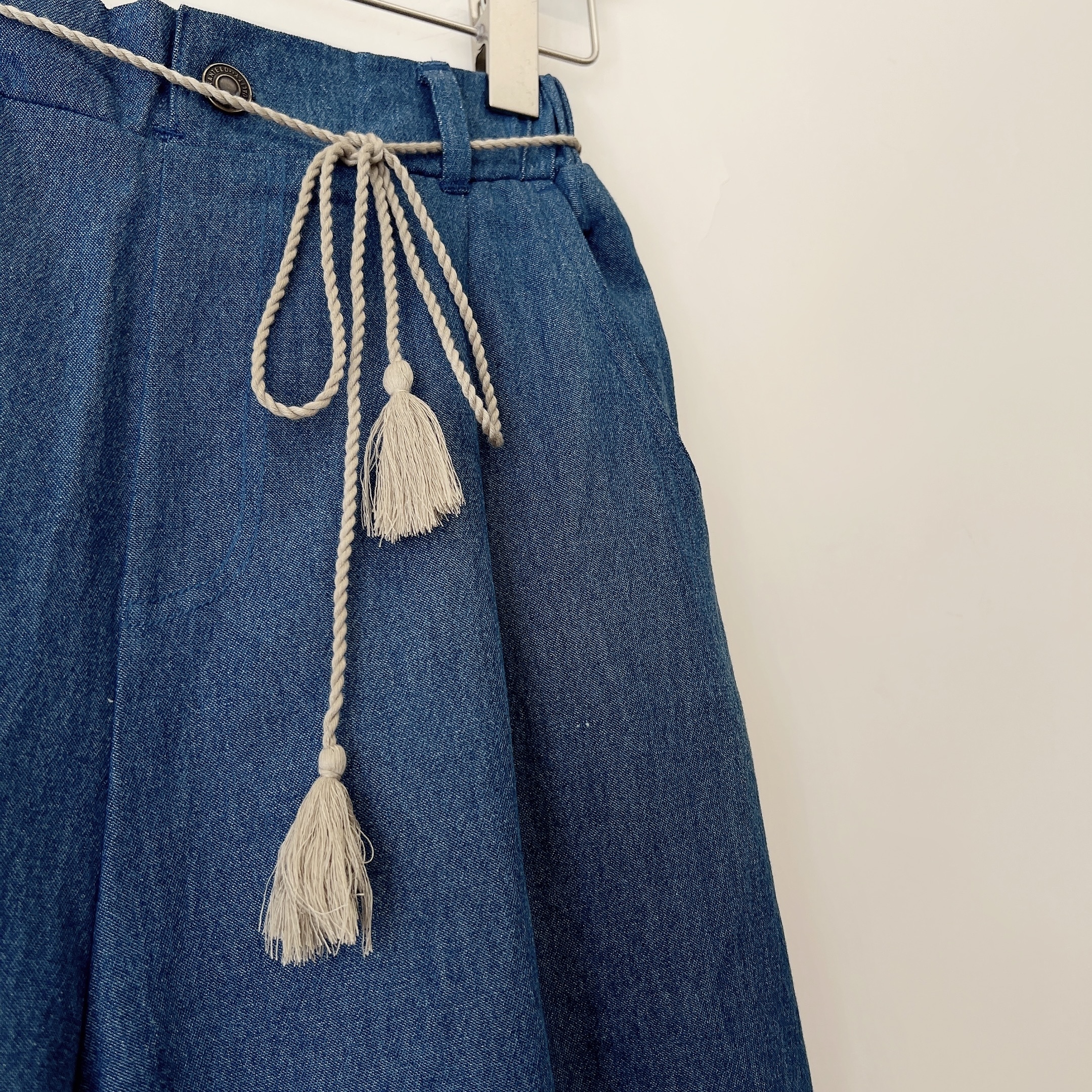 現貨 | 小流蘇半橡筋腰寬腳褲