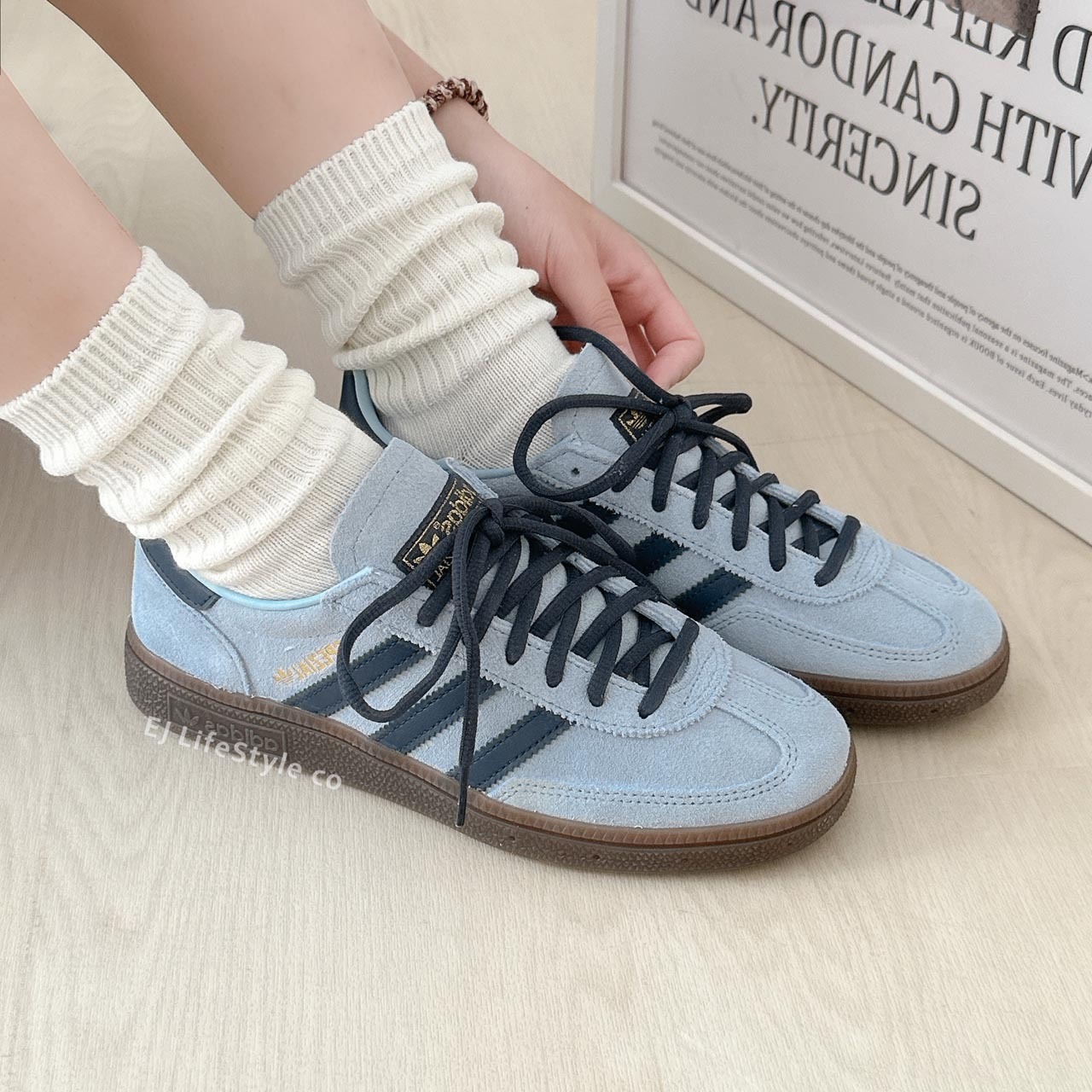 ADIDAS HANDBALL SPEZIAL 霧霾藍灰 淡藍色 藍 麂皮 焦糖底 男鞋  JR2650 / 調貨