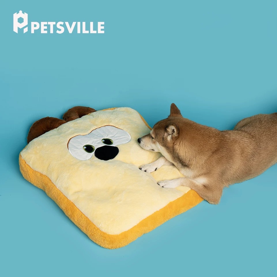 PETSVILLE派思维加菲猫联名 吐司造型宠物垫子