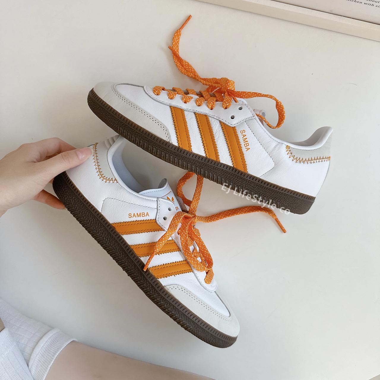 ADIDAS SAMBA OG 柑橘可可 亮橘色 橘黃色 白色 焦糖底 女鞋 IE6521 / 調貨