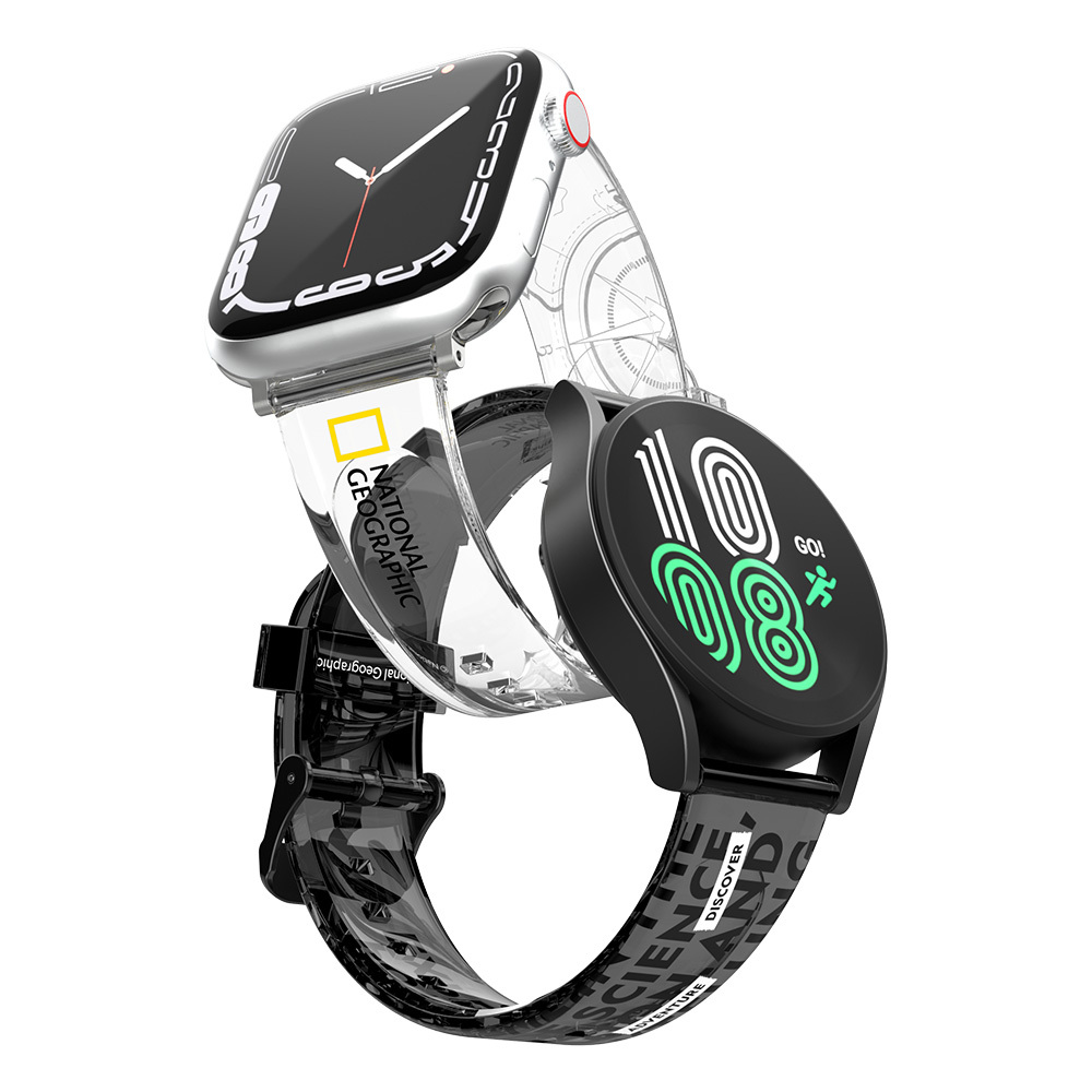 National Geographic - Smart Watch Clear Strap - Apple & Galaxy 國家地理舒適矽膠智能錶帶