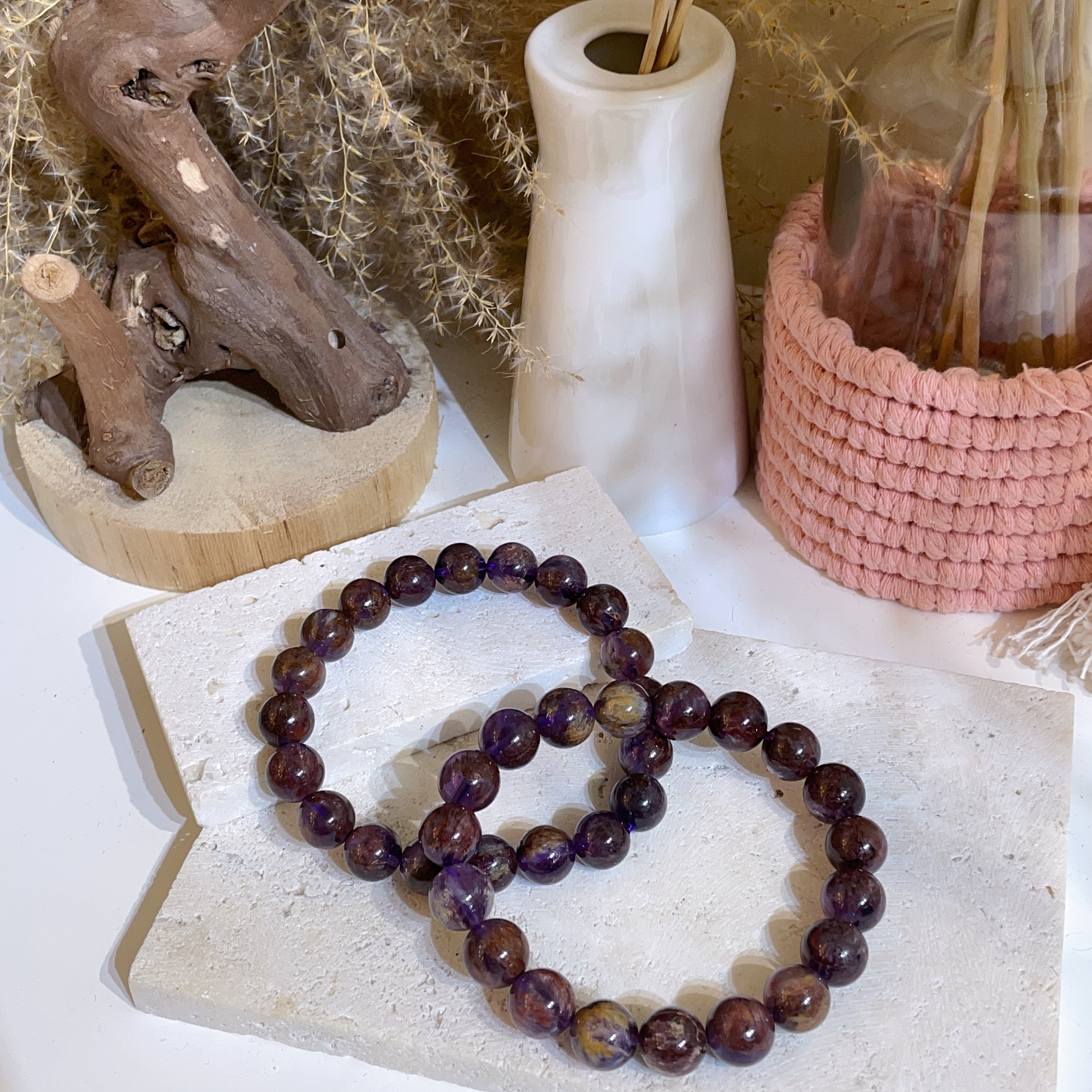 滿幽紫紅幽靈手串 10+mm