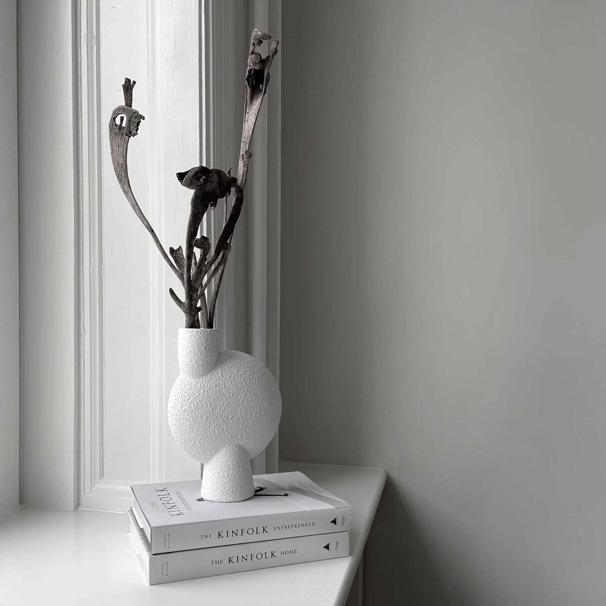 中型泡泡花瓶 泡泡白