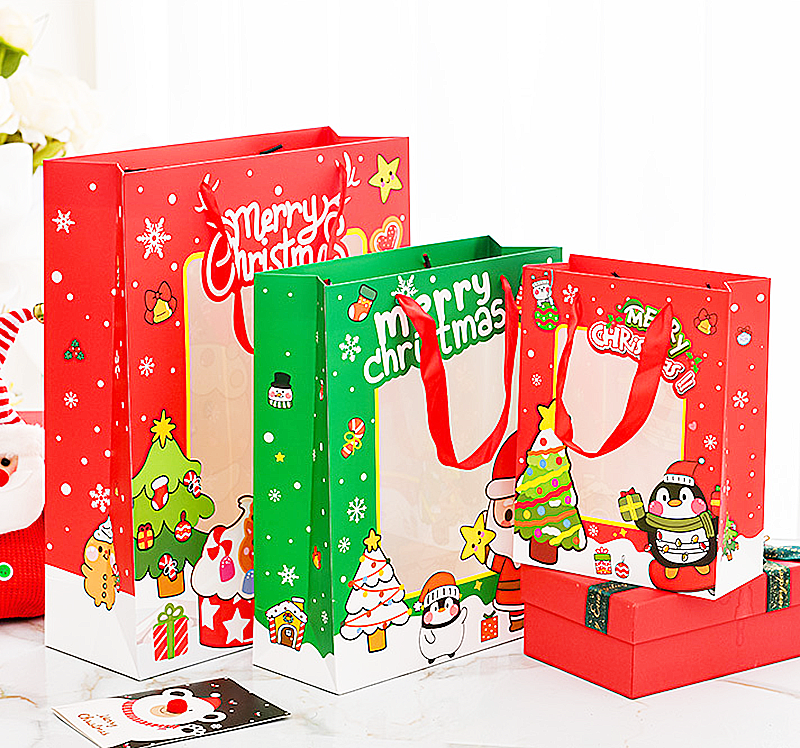 聖誕節透明櫥窗禮物袋 MC3347