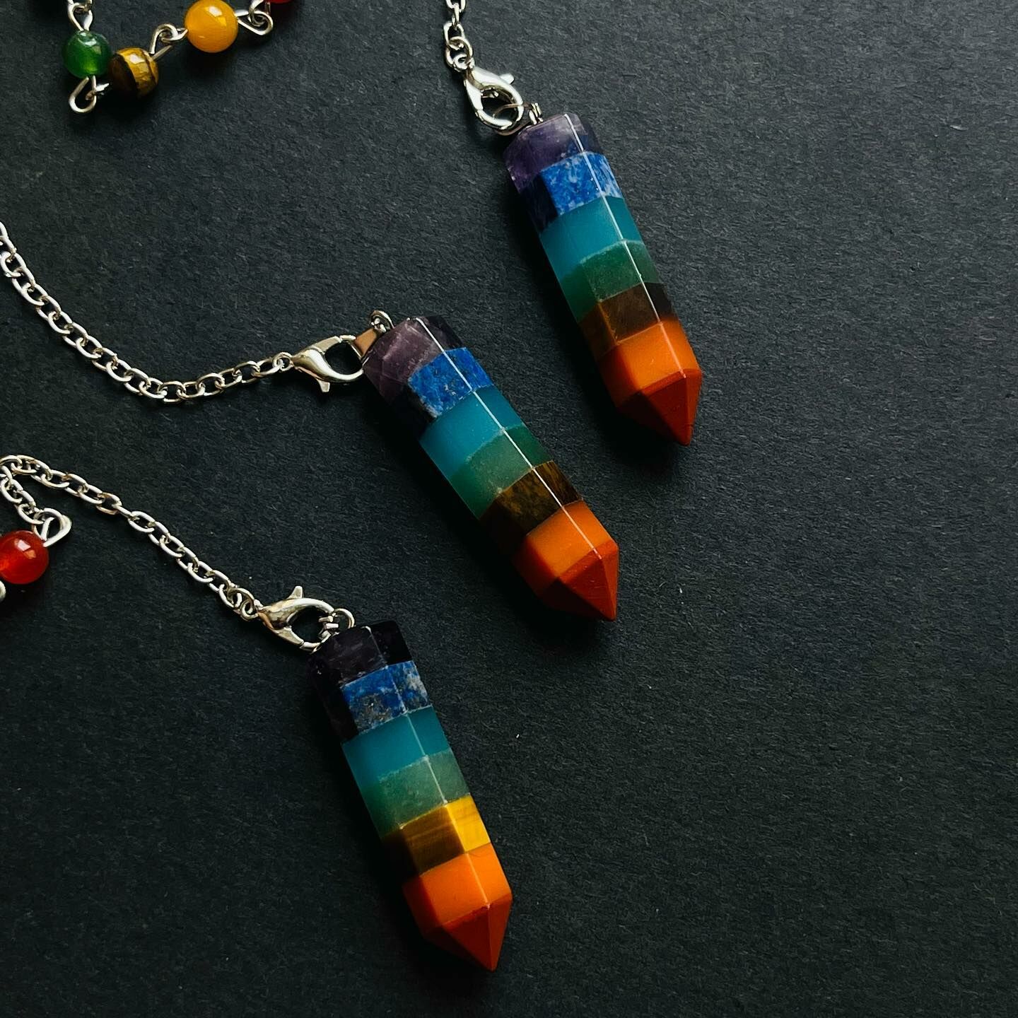 [原石] 七脈輪水晶 靈擺