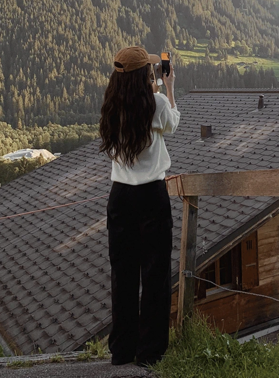 預訂｜SLOWAND #SLOWMADE Cotton & Denim Wide Cargo Pants (2 Color)