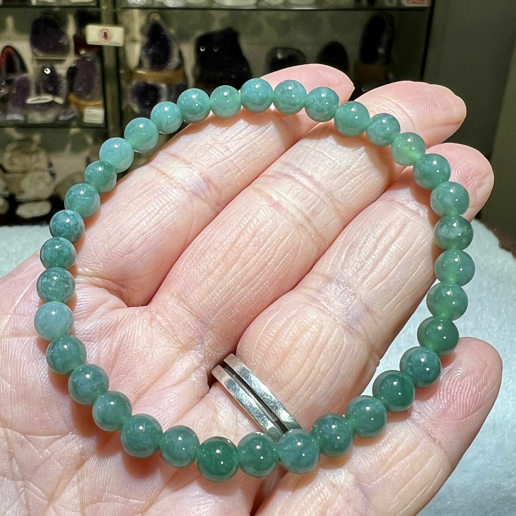 藍水翡翠手串 5.5mm +/-