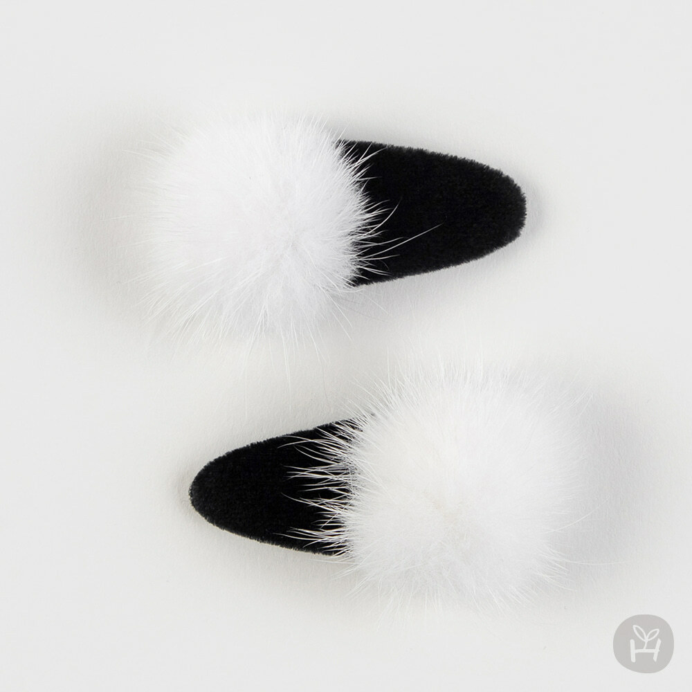 韓手工製｜毛茸茸髮夾組