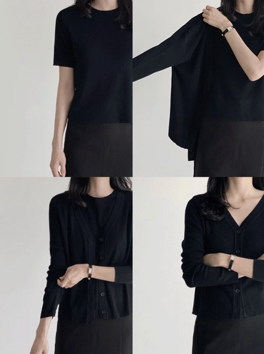 預訂｜SLOWAND #SLOWMADE Soft Touch! Knit + Cardigan Set (4 Color)