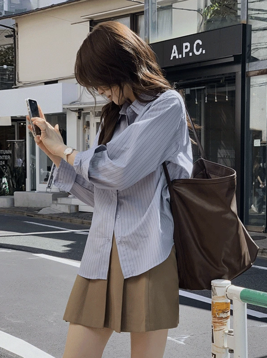 預訂｜SLOWAND #SLOWMADE Tone on Tone Stripe Shirt (3 Color)