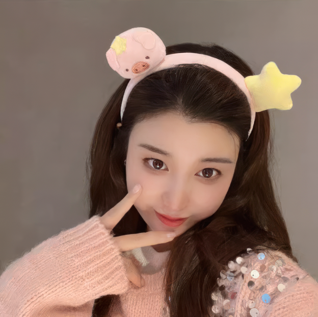 Pink Piggy Star Headband