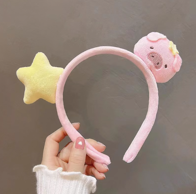 Pink Piggy Star Headband