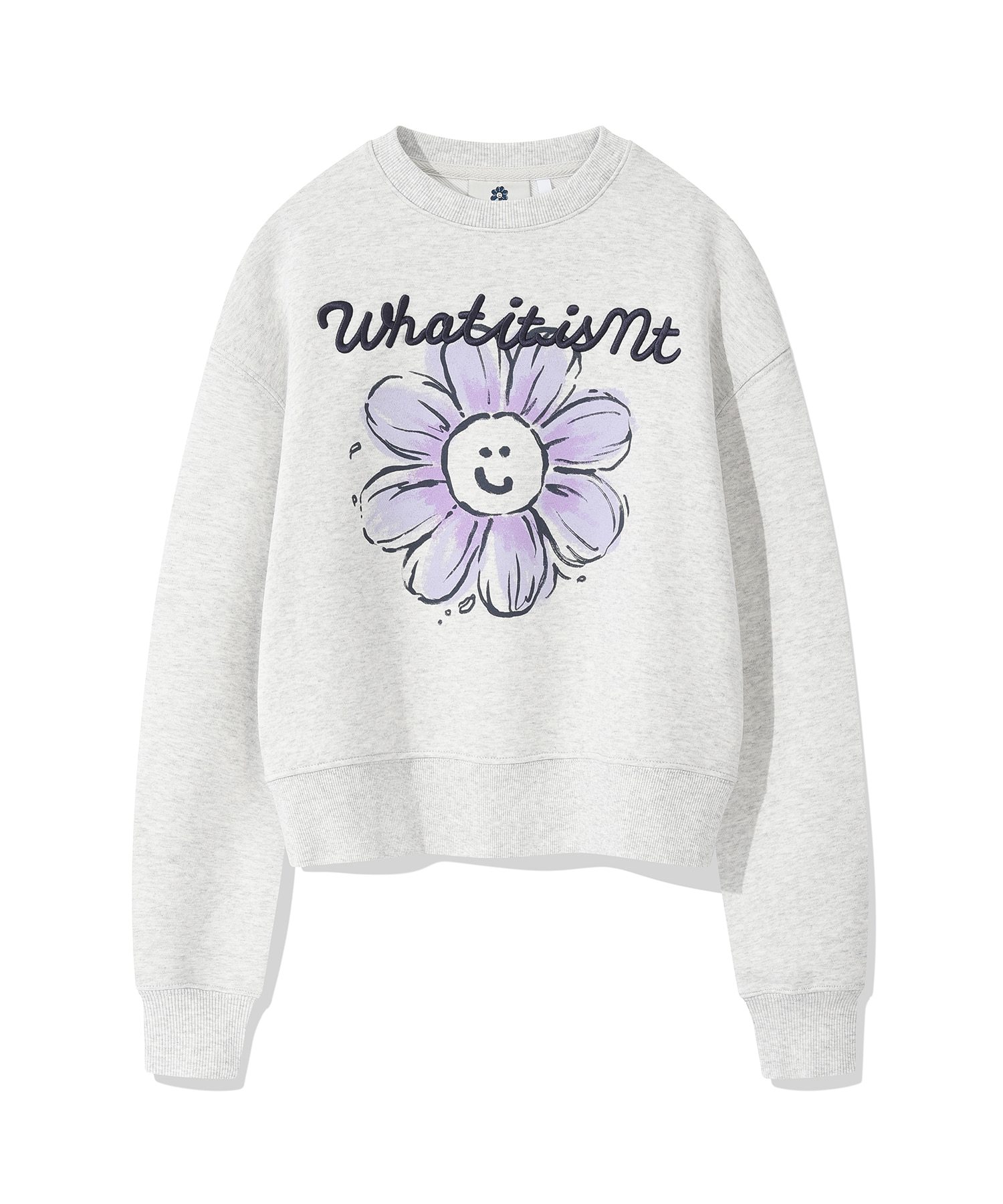 What it isn't｜女裝款 花花 Crop Crewneck ( 4色入 )