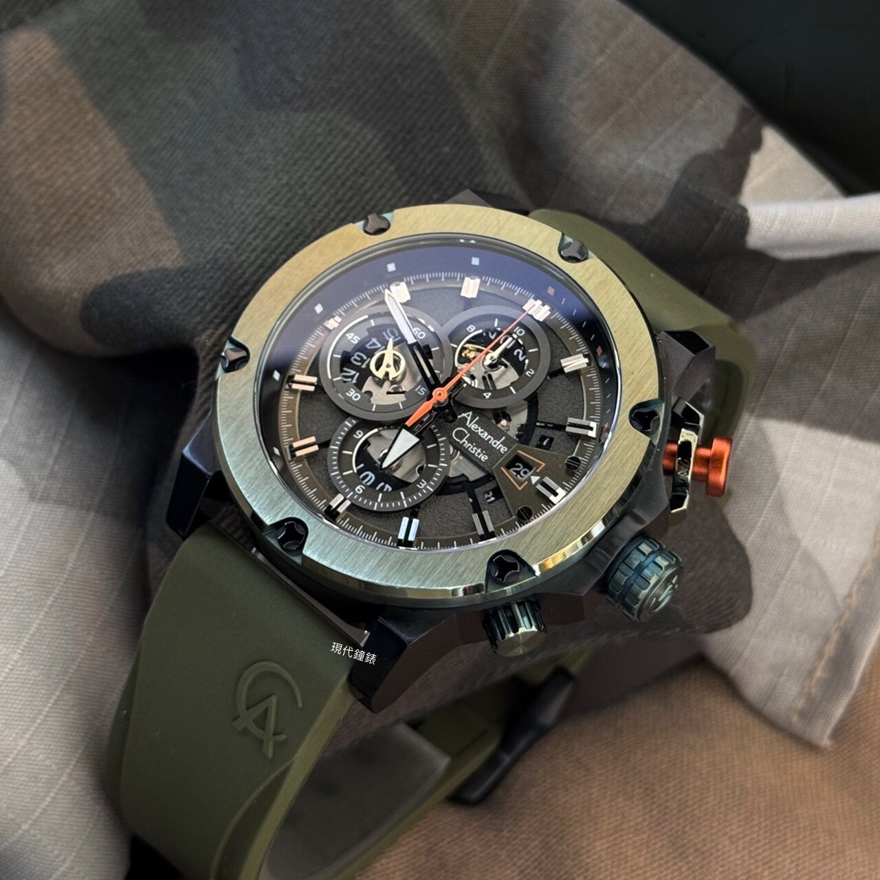 【Alzxander Christie】AC6491 BCR系列 氟橡膠款 6491BCRGAGN 47mm 現代鐘錶