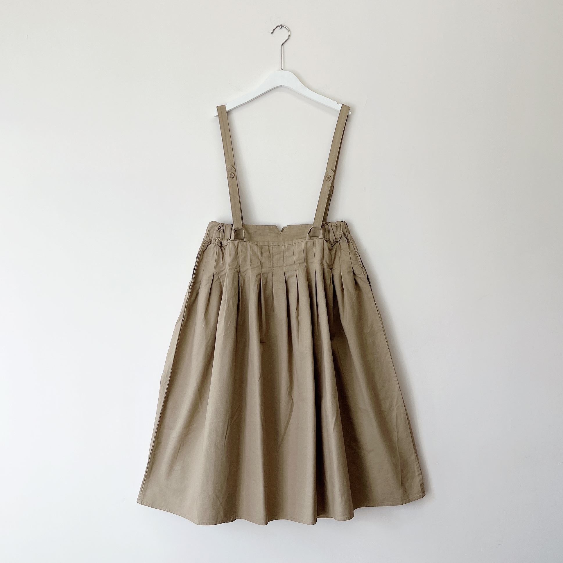 現貨 | 日系文青打褶吊帶裙 (四色入)