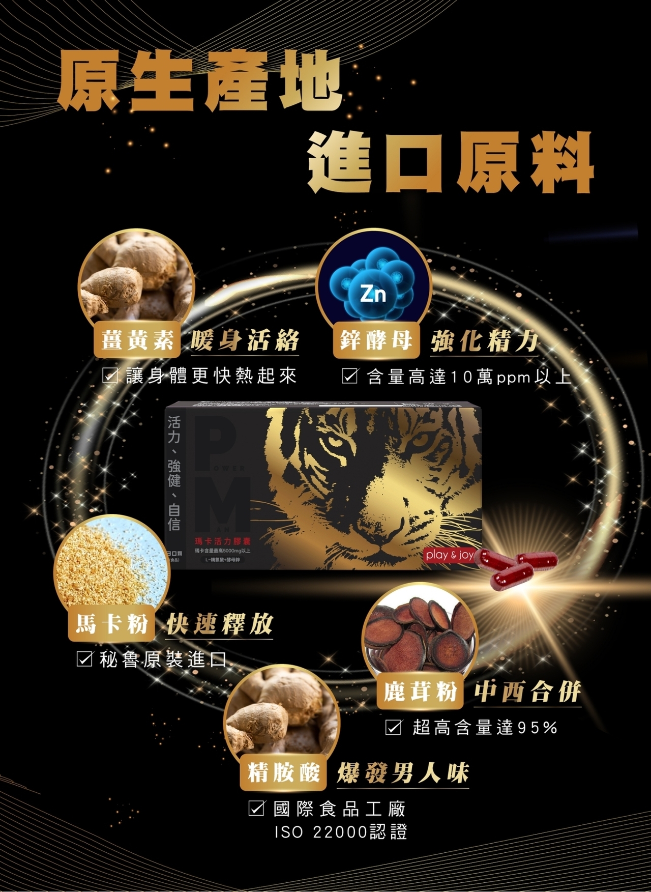 PLAY & JOY Powerman 瑪卡活力膠囊 30 粒