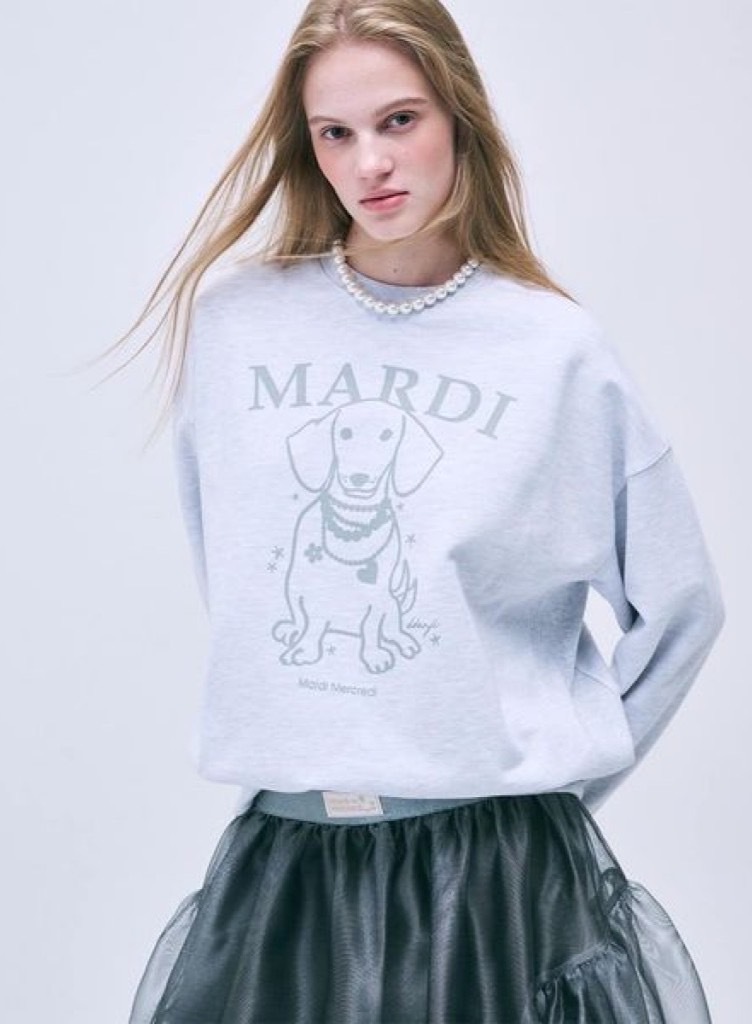 限時預購 mardi mercredi 狗狗系列大學T規格