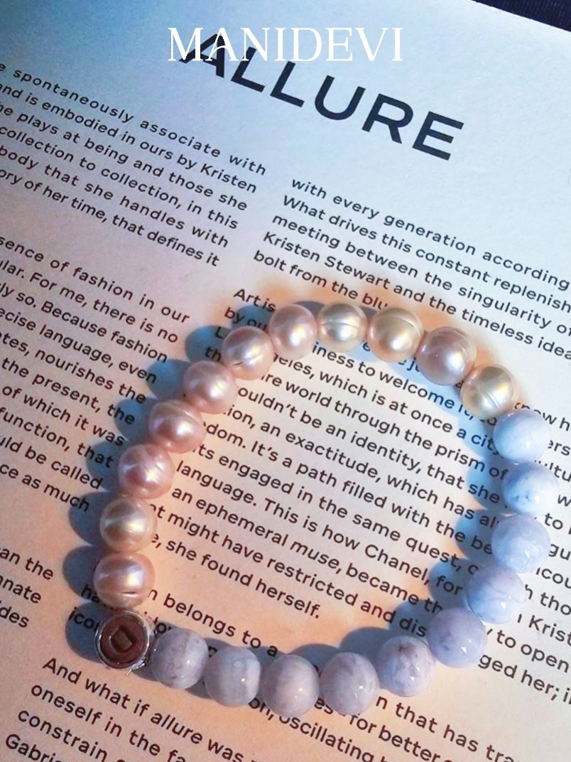 MD藍紋瑪瑙+粉珍珠（限量）