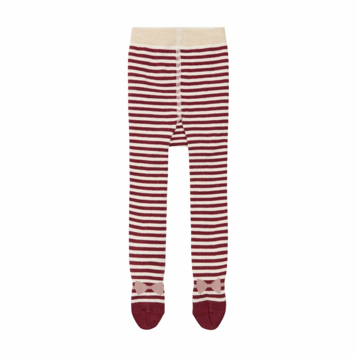 〖 Hust & Claire 〗紅色條紋蝴蝶結褲襪