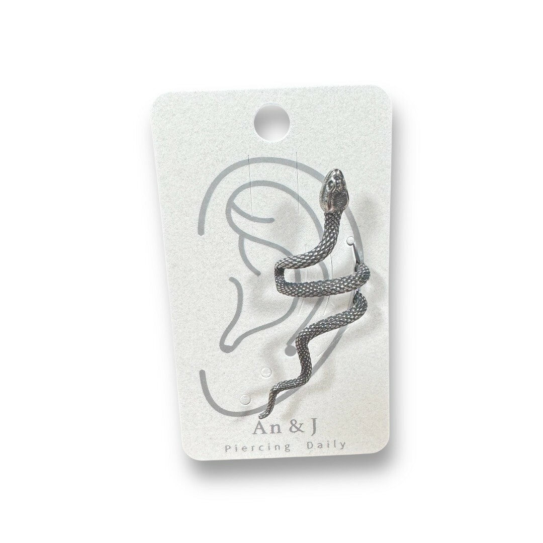 鋼耳骨夾-雙層蛇 (單支價)