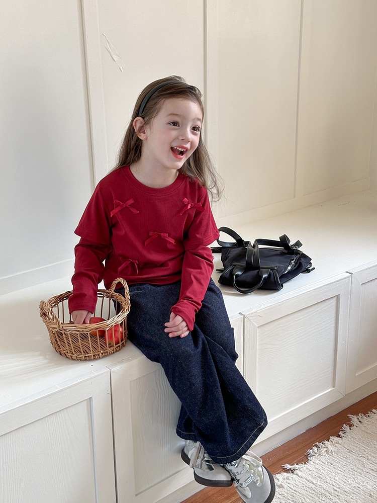 甜辣感立體蝴蝶結上衣