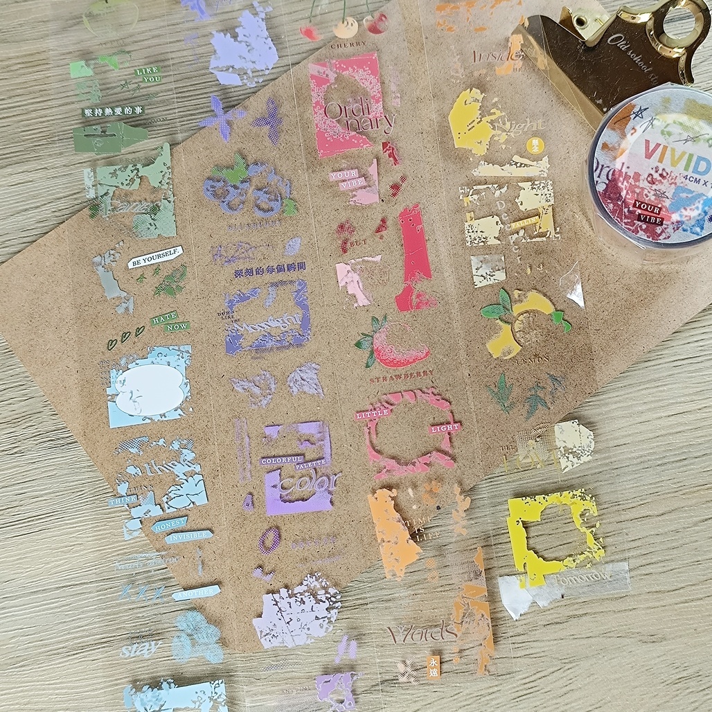 安安．Vivid 4cm亮面PET膠帶  <整捲/分裝>