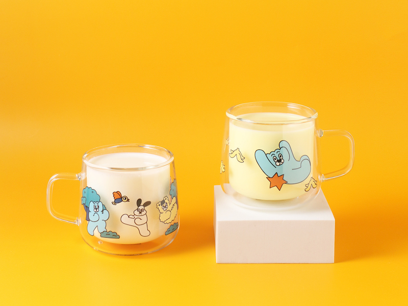 好玻餃貓聯名雙層玻璃杯
