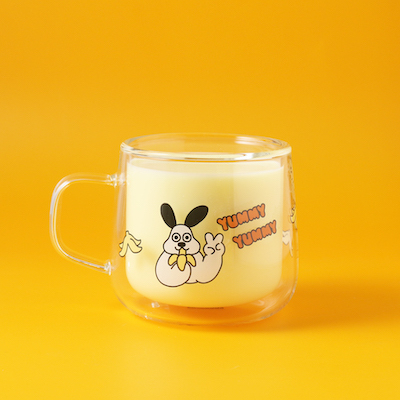 好玻餃貓雙層玻璃杯