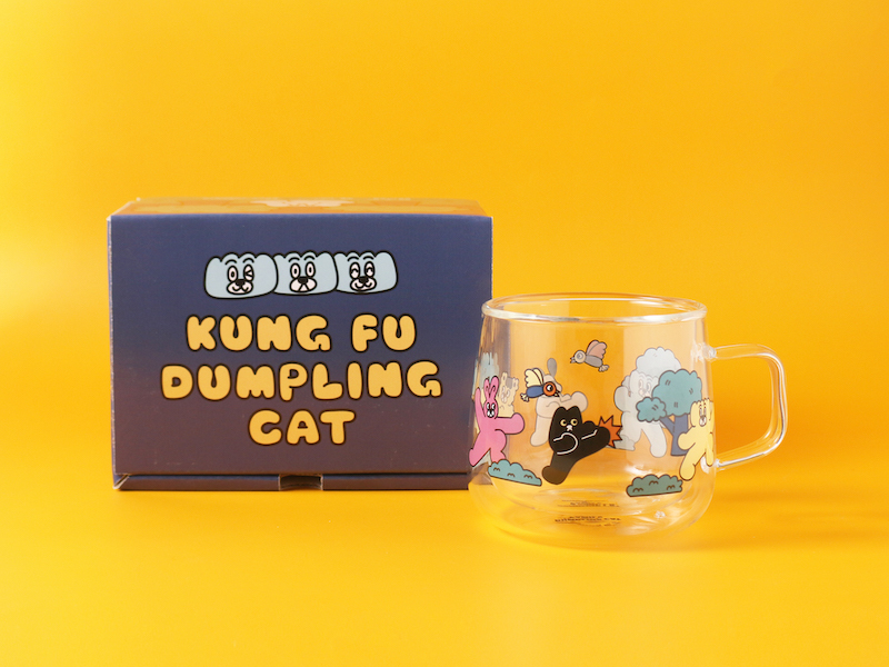 好玻餃貓聯名雙層杯