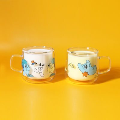 好玻餃貓聯名雙層玻璃杯