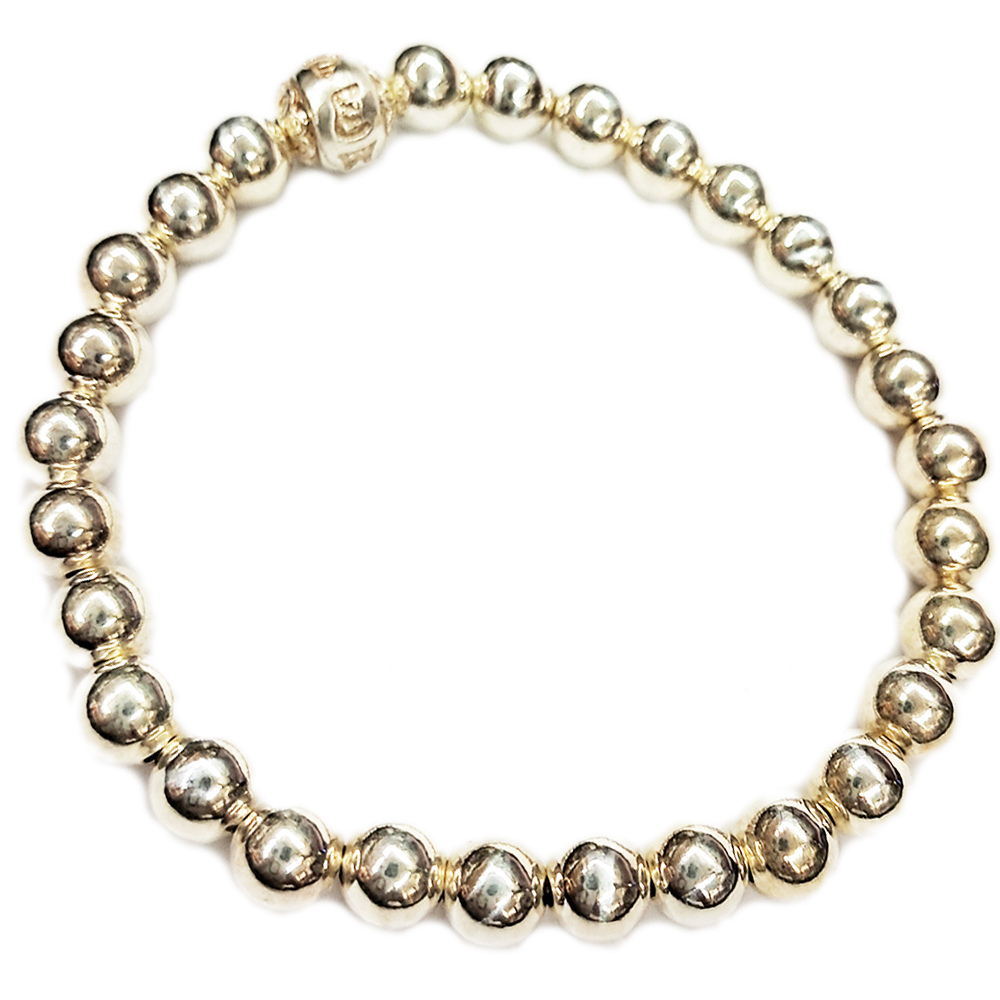 六字咒+925純銀手工手珠6mm【十方】141535